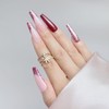 Nailsclupt Press On Nails - French Style Chic Burgundy and