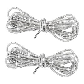 2 Pack Rhinestone Drawstring Replacement Cords, 47.2 Inch Sparkly Hoodie Strings, Glitter Shoe Lace Rope for Hoodies Sweatpants Shorts Bags DIY Accessories