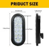 2X 6" 10 LED Oval White Trailer Truck Reverse Backup