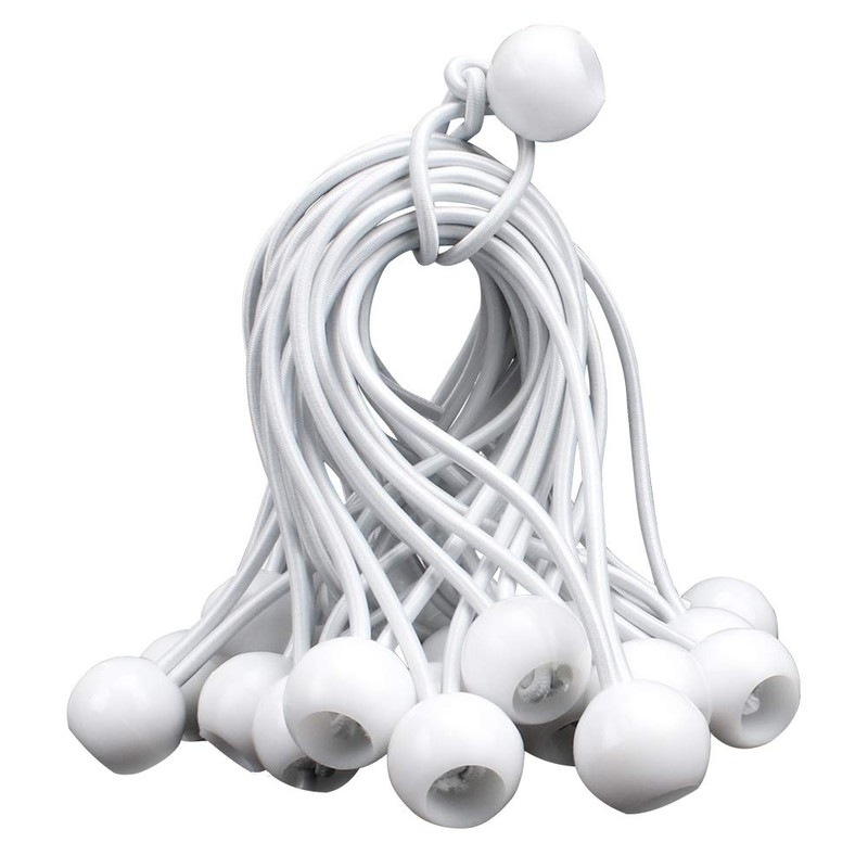 AOPRIE 30 Pack Bungee Balls 6inch White Ball Bungee Heavy