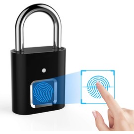 Fingerprint Padlock Rawrr Gym Locker Padlock Metal Keyless Thumbprint Lock for Office, Locker Lock, School, Gym Locker, Backpack