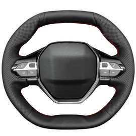 MEWANT Steering Wheel Cover for Peugeot 208 308 (SW) 2008 3008 508 508 SW5008 Partner Rifter Hand Sewing Steering Wheel Protector