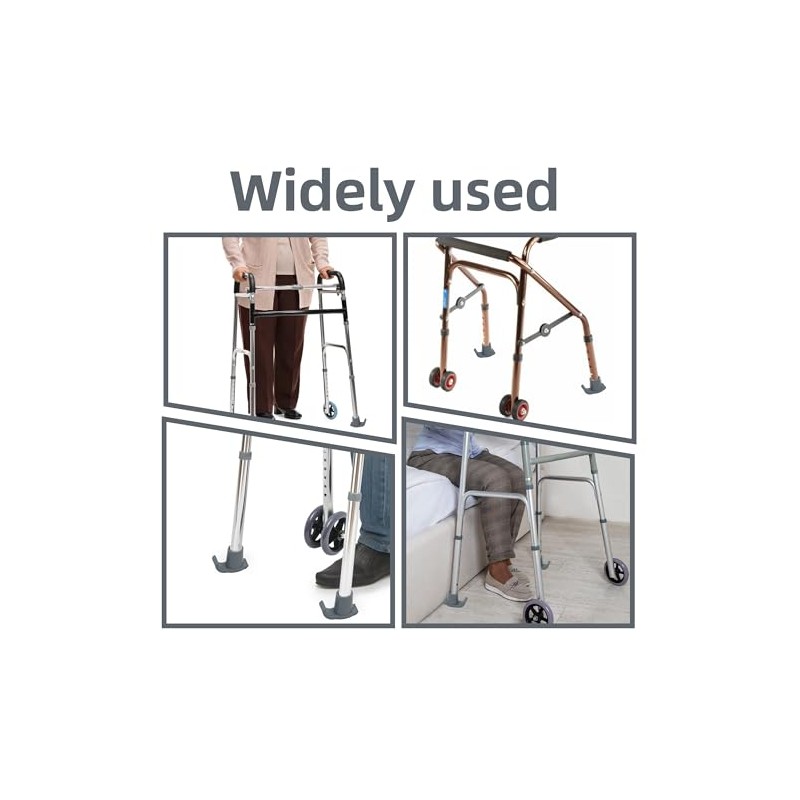2Pcs Universal Walker Glide Skis With Heavy Duty Rubber Ferrules
