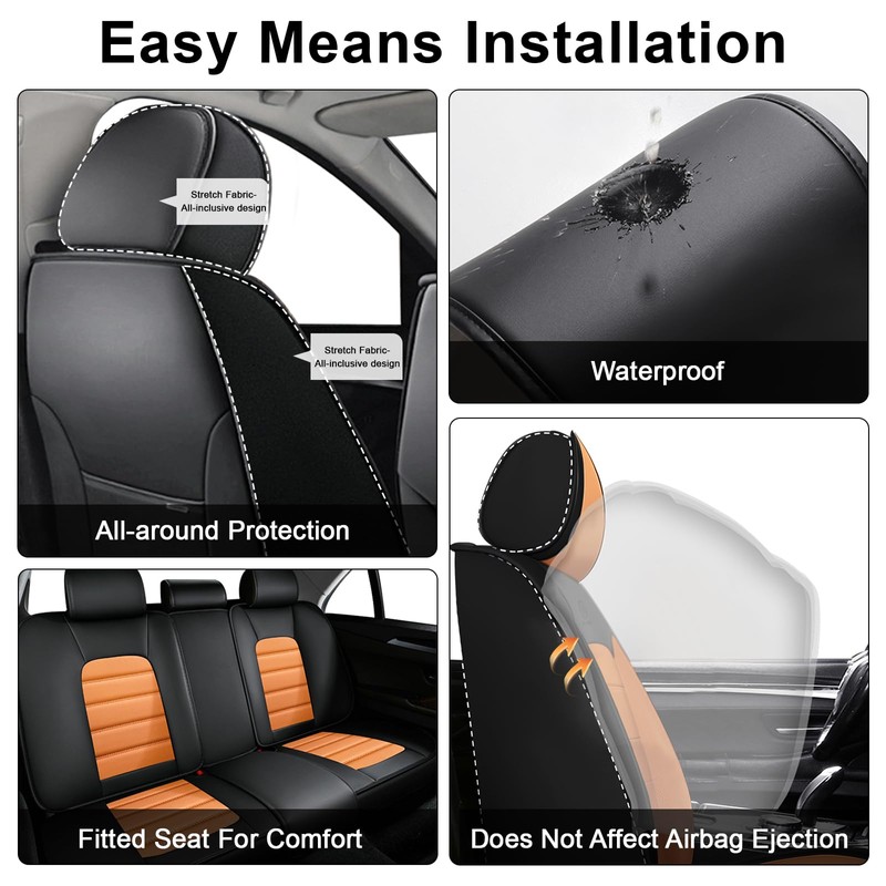 AREKA 2 Car Seat Covers for Nissan Titan 2000-2025 Breathable