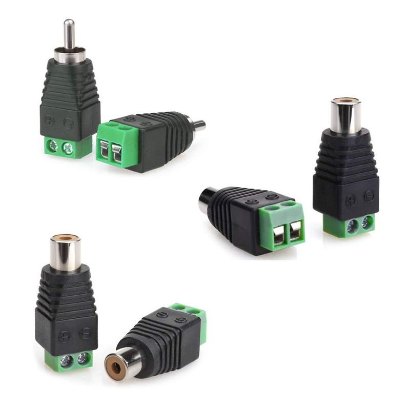 Aiqeer 16 Pairs RCA Connector Adapter Set, RCA Male Plug