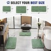 TECHMILLY Super Soft Shaggy Bathroom Rugs, Absorbent Thick Non Slip