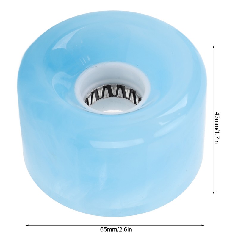 4Pcs Skateboard Wheel Set Replacement 78A Hardness PU Translucent Flashing