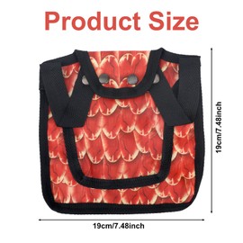 Chicken Saddle for Hens, 19 cm, Comfortable Chicken Aprons with Adjustable Strap, Chicken Back and Side Protection, Protective Accessories for Outdoor Poultry (Black and White)