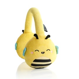 Squishmallows Sunny The Bee Plush Bluetooth Headphones With Built-in Microphone To Make And Receive Calls. 10 Meter Bluetooth Range, Volume Control, Soft Plush Ear Cushions With Adjustable Headband.