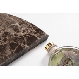 Simple Tile - Genuine Marble Corner Shelf for Bathroom Shower Wall, 9"X9"X5/8", Both Sides Polished (EDMT9SHE - Emperador Dark)