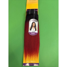 OUTRE PURPLE PACK  100% HUMAN HAIR YAKI WEAVE 12" T1B/RED