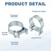 PATIKIL 10 Pcs 19-21mm Mini Fuel Injection Hose Clamps Zinc