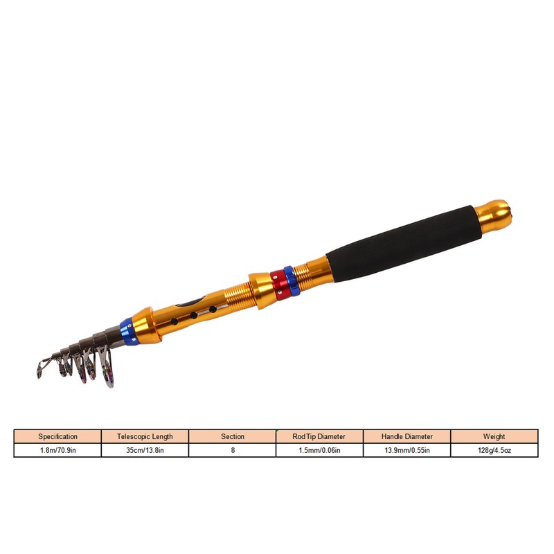 Fishing Rod Telescopic High Sensitivity Lightweight Fishing Pole With Storage