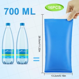 flintronic 16 x Disposable Urine Bags, 700 ml Portable Urinal with 16 Bin Bags for Women, Emergency Toilets for Men, Women, Patients, Pregnant Women, Children, Camping, Hiking, Car, Travel