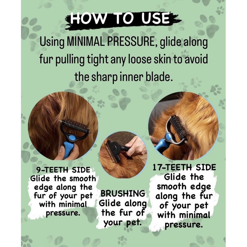 pet grooming brush (blue)