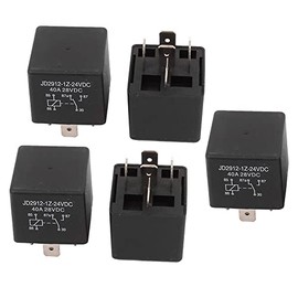 uxcell 5pcs JD2912-1Z-24VDC 5 Pin 40A 28VDC DC 24V Universal Car Vehicle Motor Fuse Relay Switch Power