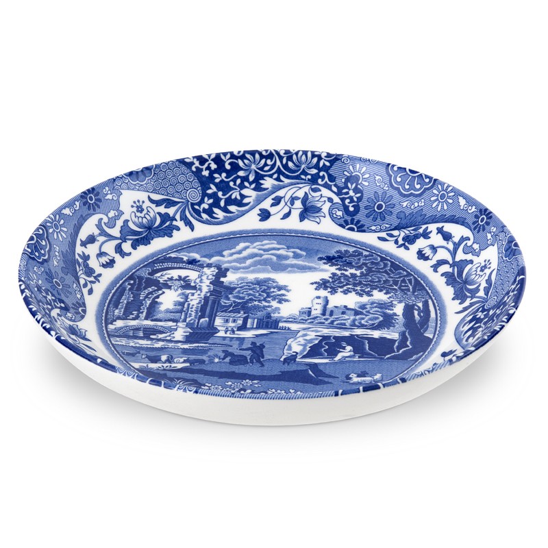 Spode Blue Italian Pasta Bowl, Set of 4-9 Inch Shallow