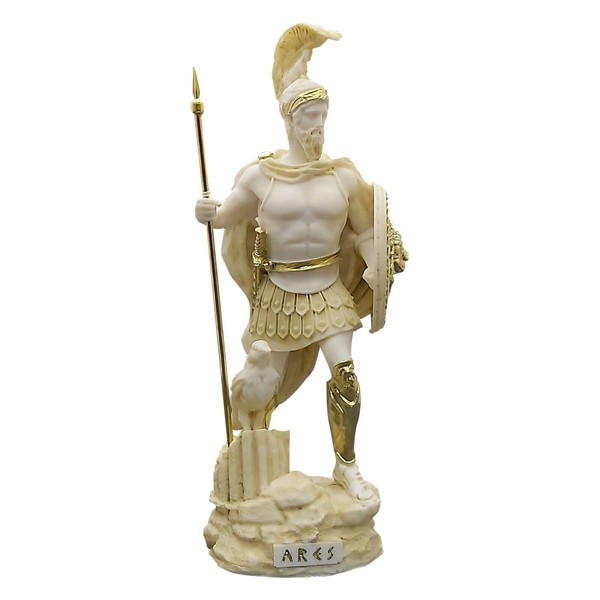 Ares Mars Greek Roman Olympian God of War and Courage Statue Sculpture Figure