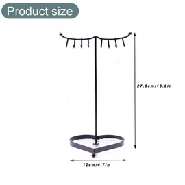 Yxmohala Jewellery Stand Chain Stand Jewellery Creative Jewellery Holder Metal Chain Storage Jewellery Tree for Necklaces & Bracelets Rings & Earrings Black (Black)