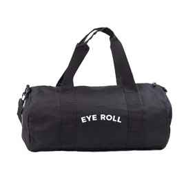 Hippowarehouse Eye roll (centred slogan) Gymwear Gym Duffle Cylinder Uniform Kit Bag 50 x 25 x 25cm 20 litres