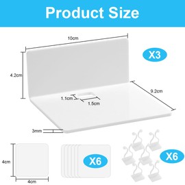 AYESY White Floating Shelves, Floating Shelves for Wall Set of3(short), Ideal Home Decor Accessories, for Wall Decor, Storage White Shelves for Bedroom, Living room, Bathroom, Kitchen Wall Mounted