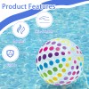 Toolzia Transparent Dots & Stripes Inflatable Beach Ball, 2-Pack