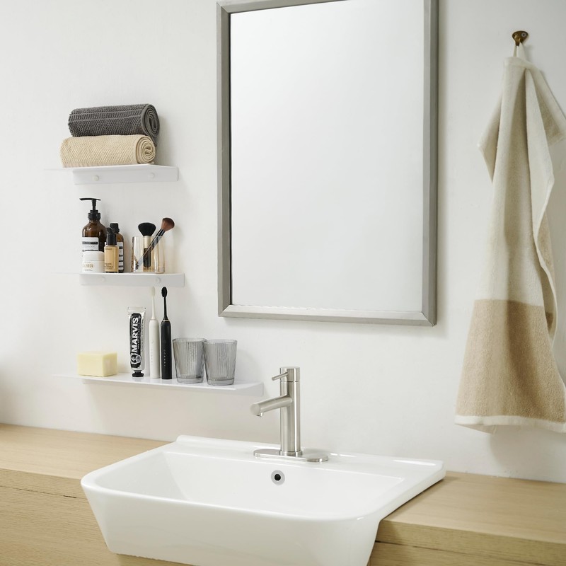 JOOM White Metal Wall Floating Shelf - Metal Wall Shelf,