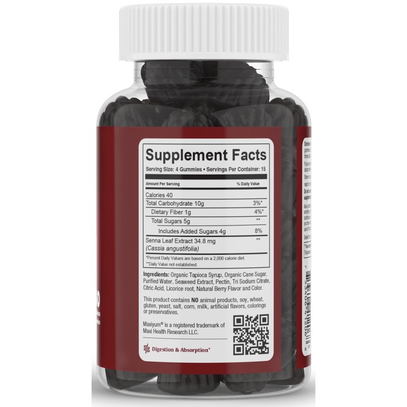 Maxi Health Natural Laxative Gummies for Adults and Kids –