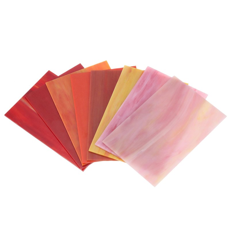 sourcing map 8 Sheets Stained Glass Sheets,4 x 6 Inch