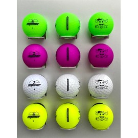 Emainer Golf Gift Set - 3 Golf Balls, Divot Fork, Ball Marker, Tees, In Neutral High Quality Metal Box, Matte Silver (Green)