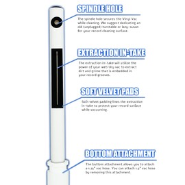 Vinyl Vac 33 Combo Record Cleaning Kit 33 Concentrate Cleaner (1 oz) w/NO Alcohol - Safe for Your Records! Vinyl Record Cleaner Kit Attaches to Your Wet/Dry vac