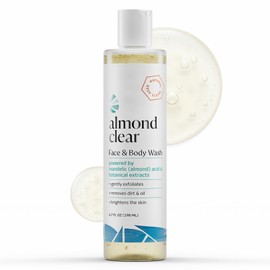 Almond Clear Face & Body Wash [6.7 Fl Oz] Skin Care for Acne and Folliculitis-Prone Skin - Gentle Everyday Exfoliating Cleanser with Mandelic Acid and Botanicals