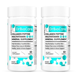 DrBioCare Collagen, Vitamin & Mineral, Contains Vitamin d3, Vitamin C, Probiotics,Vitamin E, Vitamin b & Multivitamin Healthcare Supplement Edible Fitness - Specification: 2 bottle