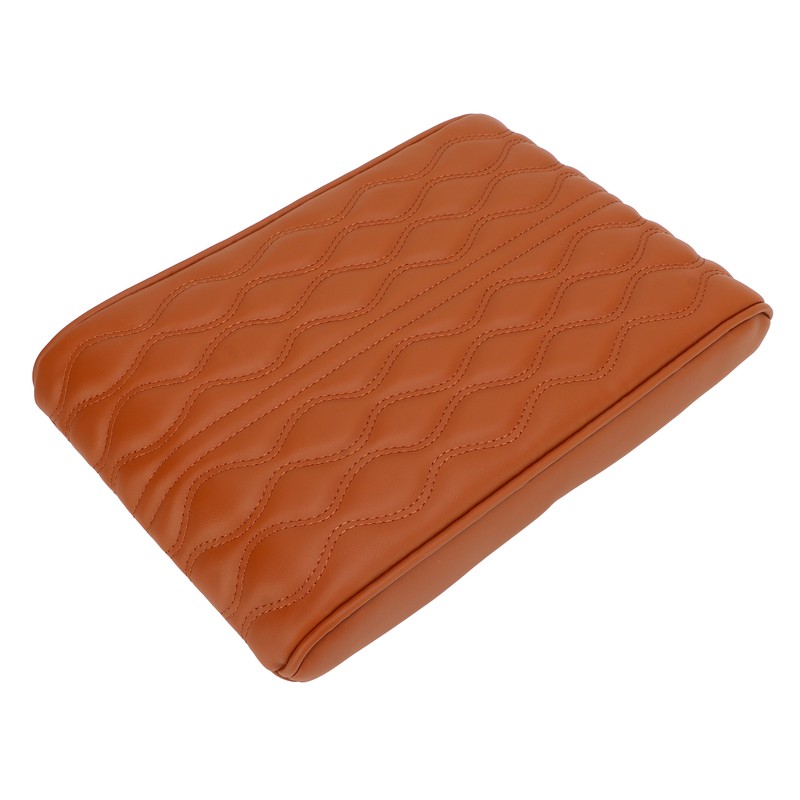 Center Console Armrest Cover Pad Universal PU Leather Waterproof Elastic