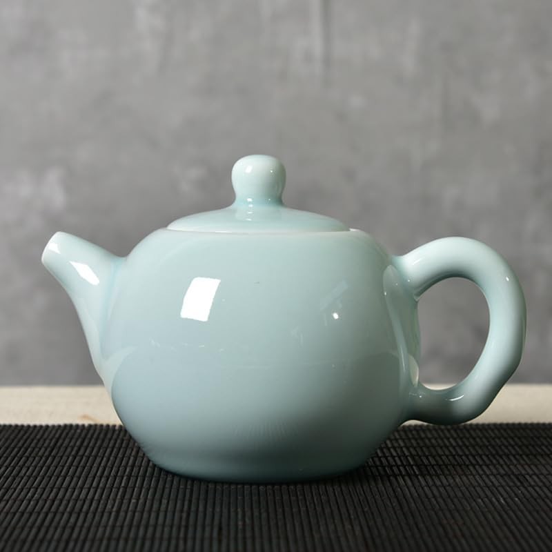 Celadon Teapot,Jade Green Porcelain Teapot,Kungfu Tea Utensil,Tea Ceremony,4 Optional Colors,龙泉青瓷茶壶