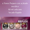 ZERMAT Set de 4 Esmaltes de Uñas Premium, Tonos Púrpura,