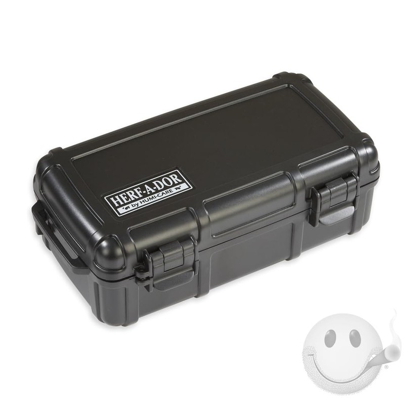 Herf-a-Dor Travel Humidor 10 Cigar Capacity - Durable, Airtight, Crushproof