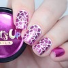 Whats Up Nails - Polvo de cromo fucsia para uñas