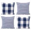 HOPLEE Farmhouse Pillow Covers 20x20 Navy Blue Pillow Cover with