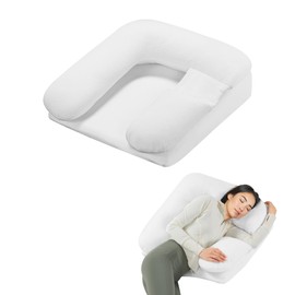 HOMBYS U Shaped Contoured Support Pillow & Wedge Pillow for Sleeping,Side Sleeper Body Pillow for Shoulder Pain,Multifuncitonal Memory Foam Wedge Shoulder Pillow,Arm Pillow for Adults