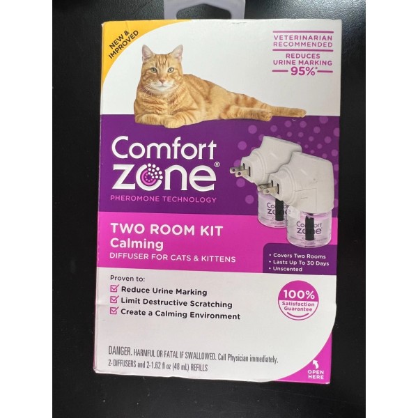 Comfort Zone Two Room Calming Diffuser Kit,New Sealed 1953