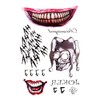 EROSPA® Temporary Tattoo Sheet Extra Large Skull Skeleton Joker Mouth