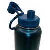 ThermoFlask Stainless Steel Water Bottle, 40 oz, 2-Pack (Silver/Blue Brushed)