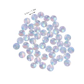 ABOOFAN 50pcs Ab Color Round Rhinestone Loose Beads for Jewelry Making Decorations for Nail Cases Crafts Accessories Elegant Design
