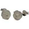 SILBERMOOS Women's Stud Earrings Love Knot Filigree Quadruple Corded Round