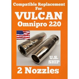 Plasma Xtream Replacement VULCAN Gas 2 Piece Nozzles.  Fits Vulcan OmniPro 220 Welder 63621