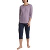 CALIDA Lovely Nights Women's 3/4 Pyjamas 100% Organic Cotton with