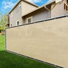 ShadeMart 5' x 12' Fence Privacy Screen Beige Heavy Duty