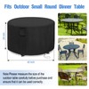 Jungda Patio Furniture Covers Round,42 Inch Outdoor Round Table Cover