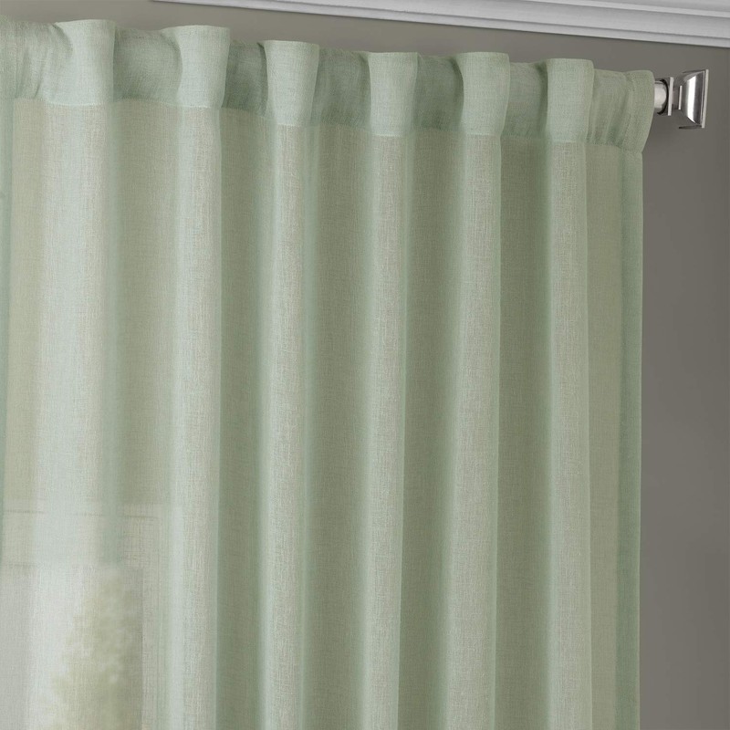 HPD Half Price Drapes SHCH-SS07164-108 Cortina Transparente de Lino Liso